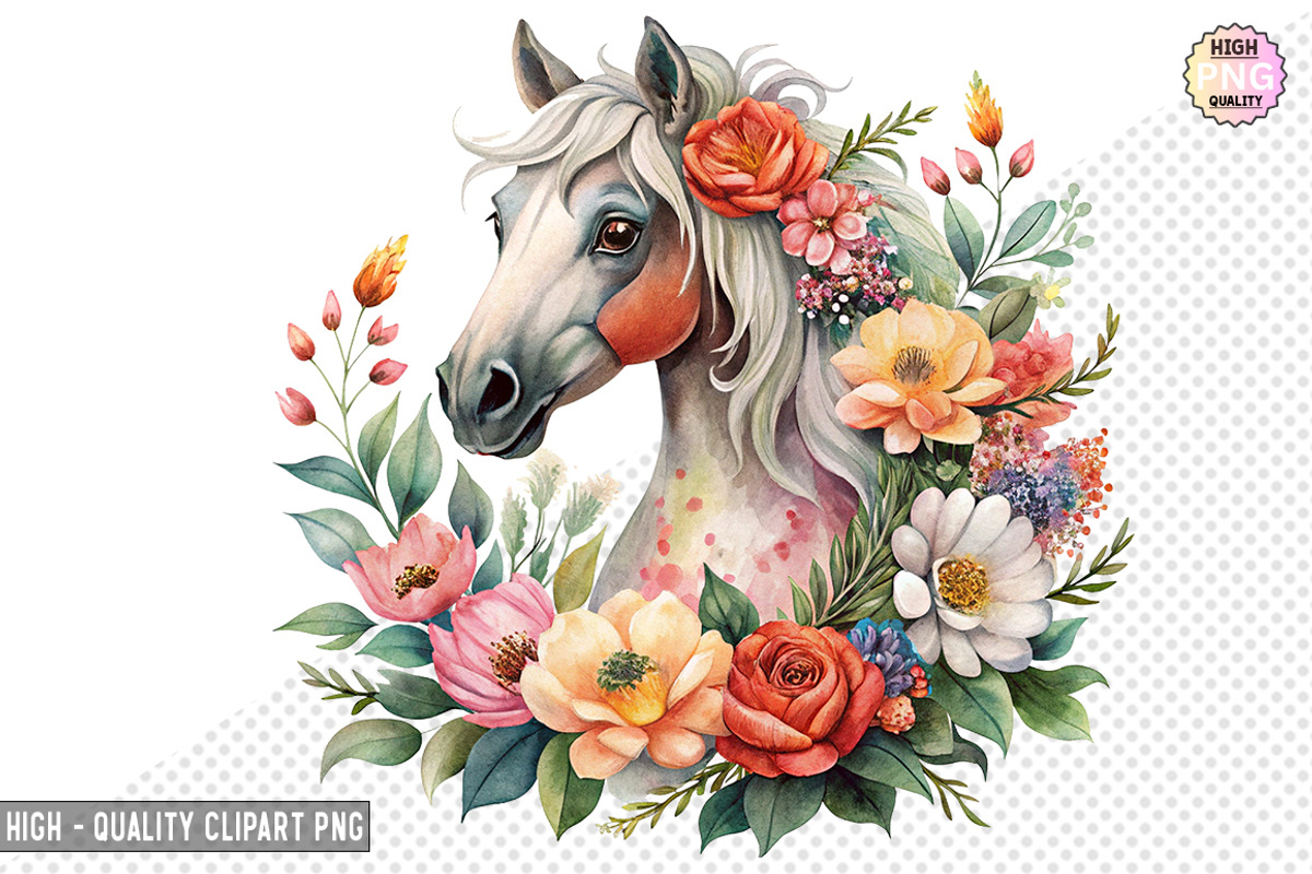 Floral Horses Sublimation Bundle, a Graphic by crative8112 (Photo 9 of 10)