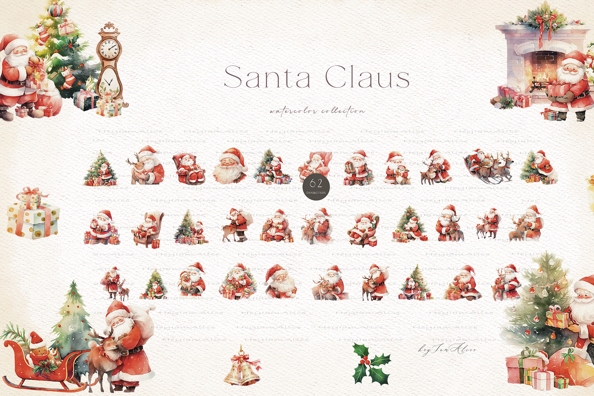 Santa Claus, a Seasonal Illustration by heyiamalice (Photo 7 of 17)
