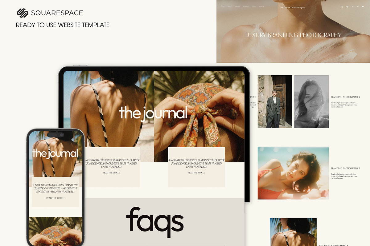 Squarespace Creative Studio Template, a Squarespace Template by Mockup Art Atelier (Photo 3 of 15)