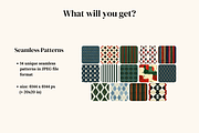 Christmas Abstract Patterns - part 1, a Pattern Graphic by Ninterints (Thumbnail 2 of 19)