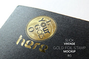 Slick Vintage Gold Foil Stamp Mockup, a Mockup by LuisFaus (Thumbnail 1 of 2)
