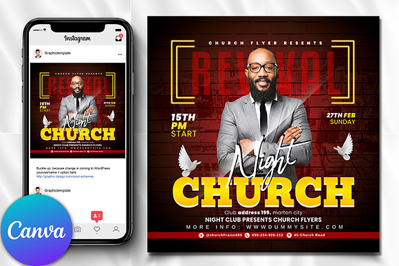 Church Flyer | Canva Flyers preview 3