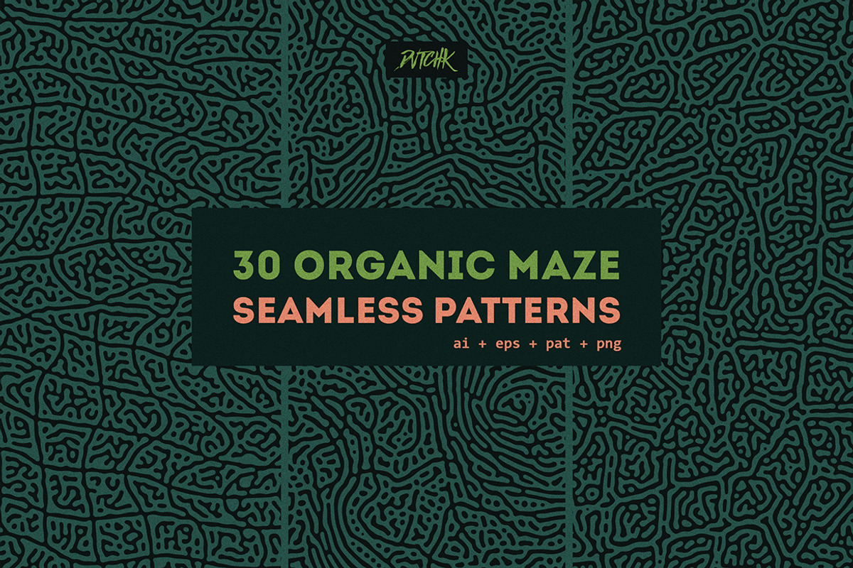 Organic Maze Seamless Patterns, a Pattern Graphic by dvtchk (Photo 3 of 12)