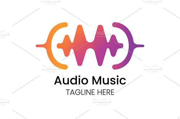 Audio Music Soundwave Logo Design preview 2