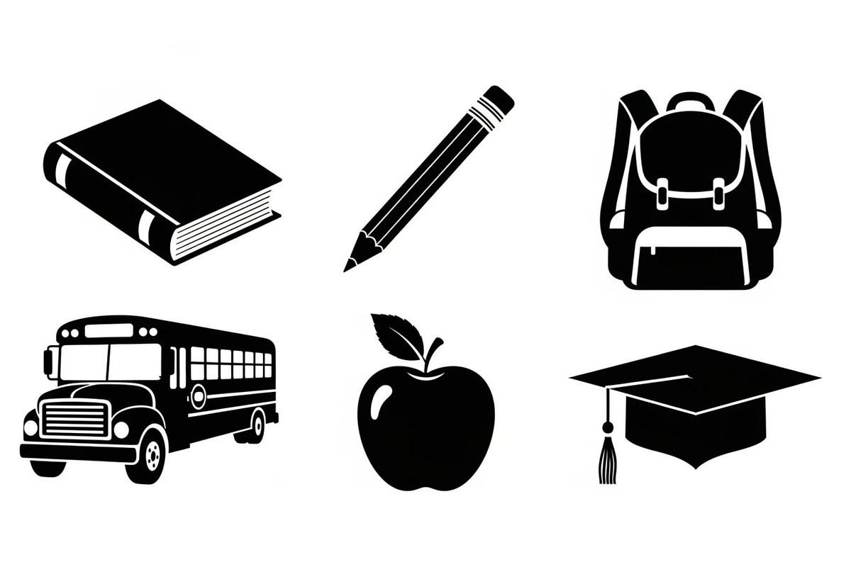 Back To School Silhouette Bundle, an Illustration by Designer_Momina (Photo 37 of 51)