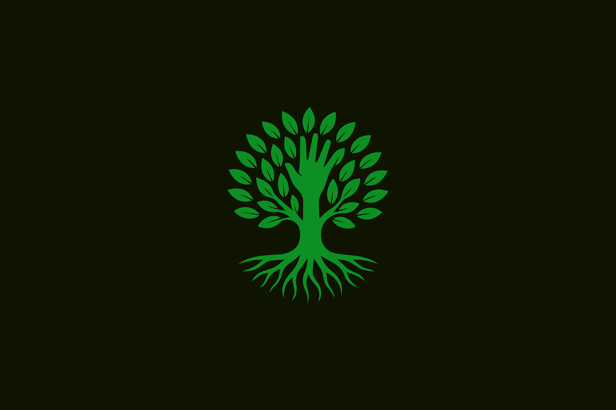 Green Hand Tree Logo Growth and Care, a Branding & Logo Template by Signatoro (Photo 3 of 3)