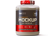 5lb Whey Protein Jar Mockup B3-Pro, a Packaging Mockup by Design Warlord (Thumbnail 1 of 16)