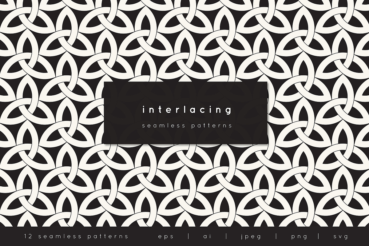 Interlacing Seamless Patterns, a Pattern Graphic by Curly_Pat (Photo 1 of 7)