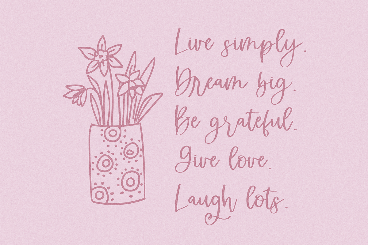 Cottage Charm Calligraphy Font, a Script Font by Beck McCormick (Photo 7 of 10)