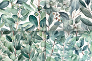 8 Eucalyptus Seamless Pattern PNG Se, an Illustration by Jalina Clipart Studio (Thumbnail 2 of 6)