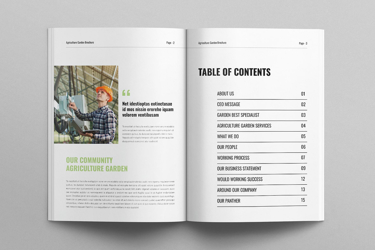 Agriculture Brochure Template, a Brochure Template by E-Type (Photo 2 of 7)
