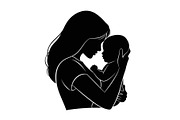 50 Mother and Baby Love Silhouette S, an Illustration by Designs_River (Thumbnail 18 of 51)
