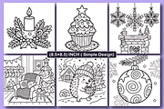 Bold & Easy Cozy Christmas Coloring, a Seasonal Illustration by Design Station (Thumbnail 4 of 6)