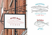 Salmon & Fish vector sketch, a Food Illustration by Aquatinta (Thumbnail 8 of 13)