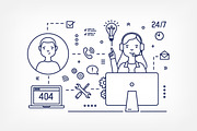 Call center and technical support, a Work Illustration by Good Studio (Thumbnail 8 of 9)