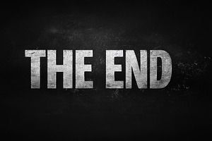 Bold text THE END on dark, grunge, a Background Photo by MistyDay