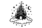 Fantasy Castle Cloud Moon Bundle, an Object Illustration by Gaye Art (Thumbnail 25 of 30)