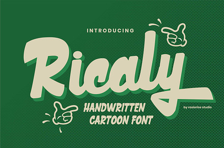 Ricaly a Handwritten Cartoon Font, a Handwritten Font by Rasiorise Studio