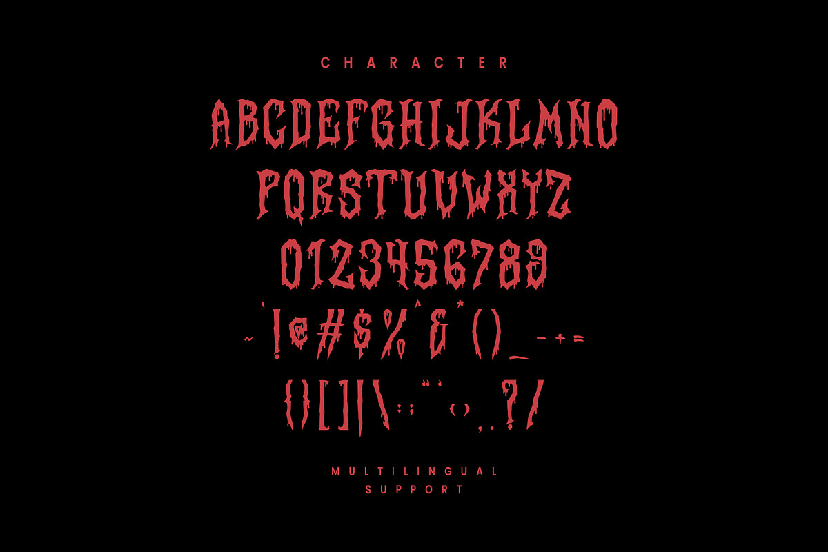 Buckorz Dripping Horror Display Font, a Handwritten Font by Maulana Creative (Photo 6 of 7)