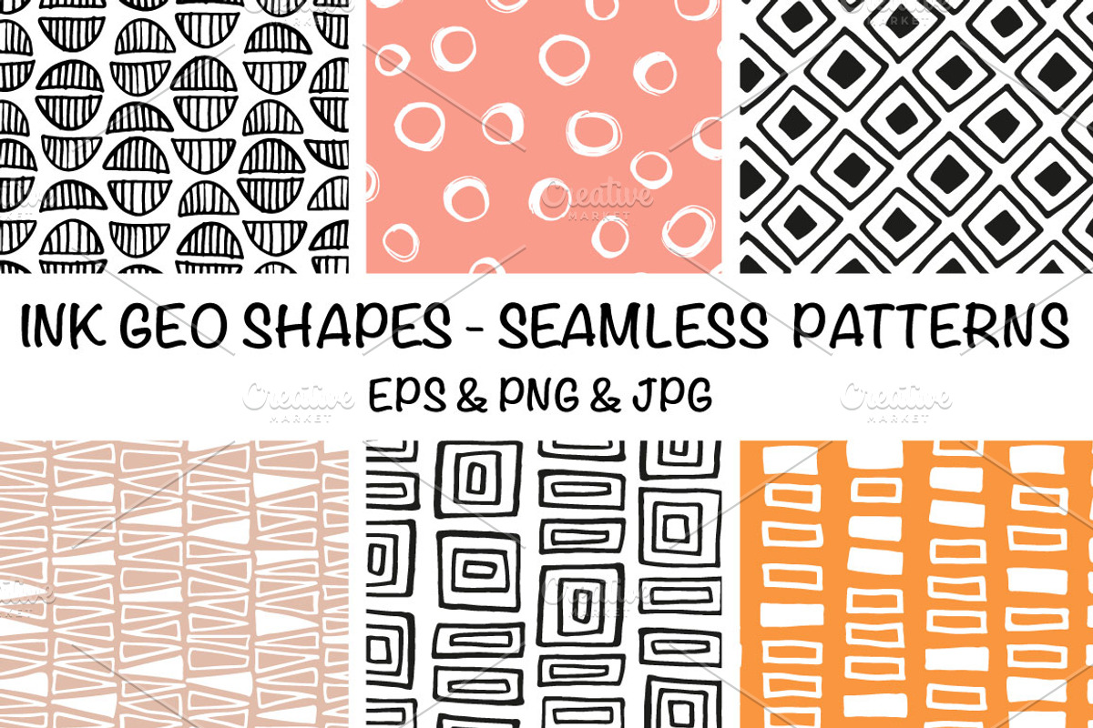 Ink geo patterns, a Pattern Graphic by Wild Rose (Photo 1 of 6)