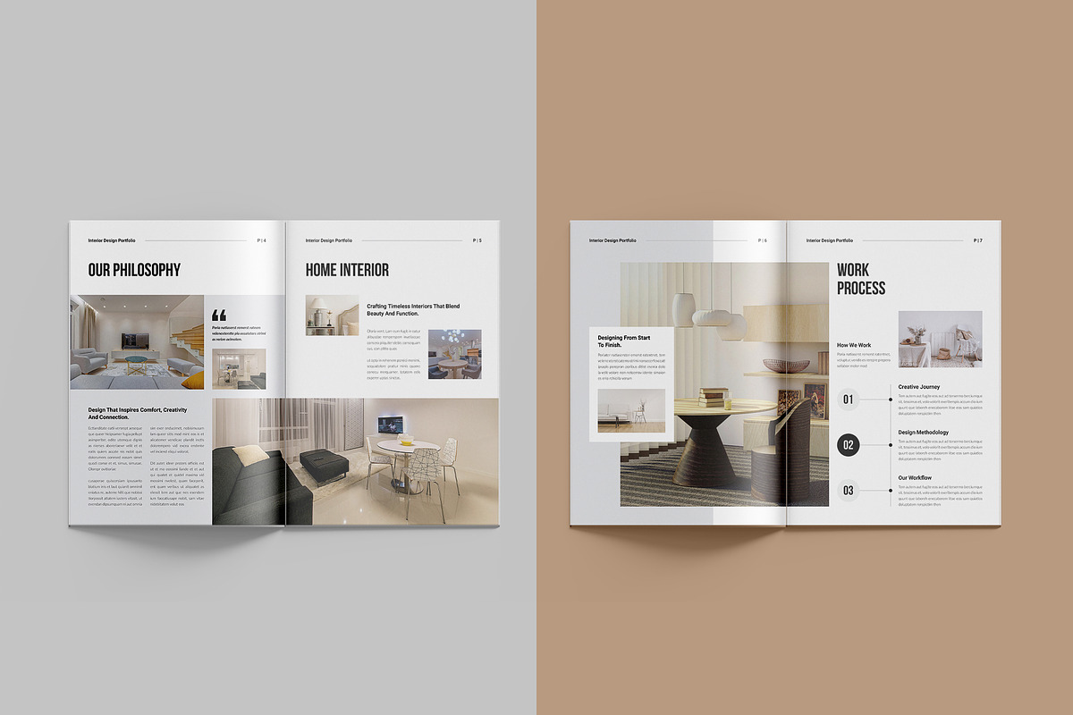 Interior Design Portfolio Template, a Brochure Template by StyleArt (Photo 4 of 9)