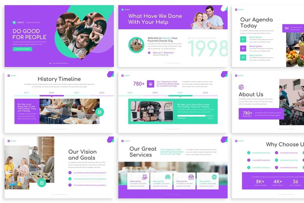 Hearts - Charity Keynote Template, a Presentation Template by SlideFactory (Photo 2 of 4)