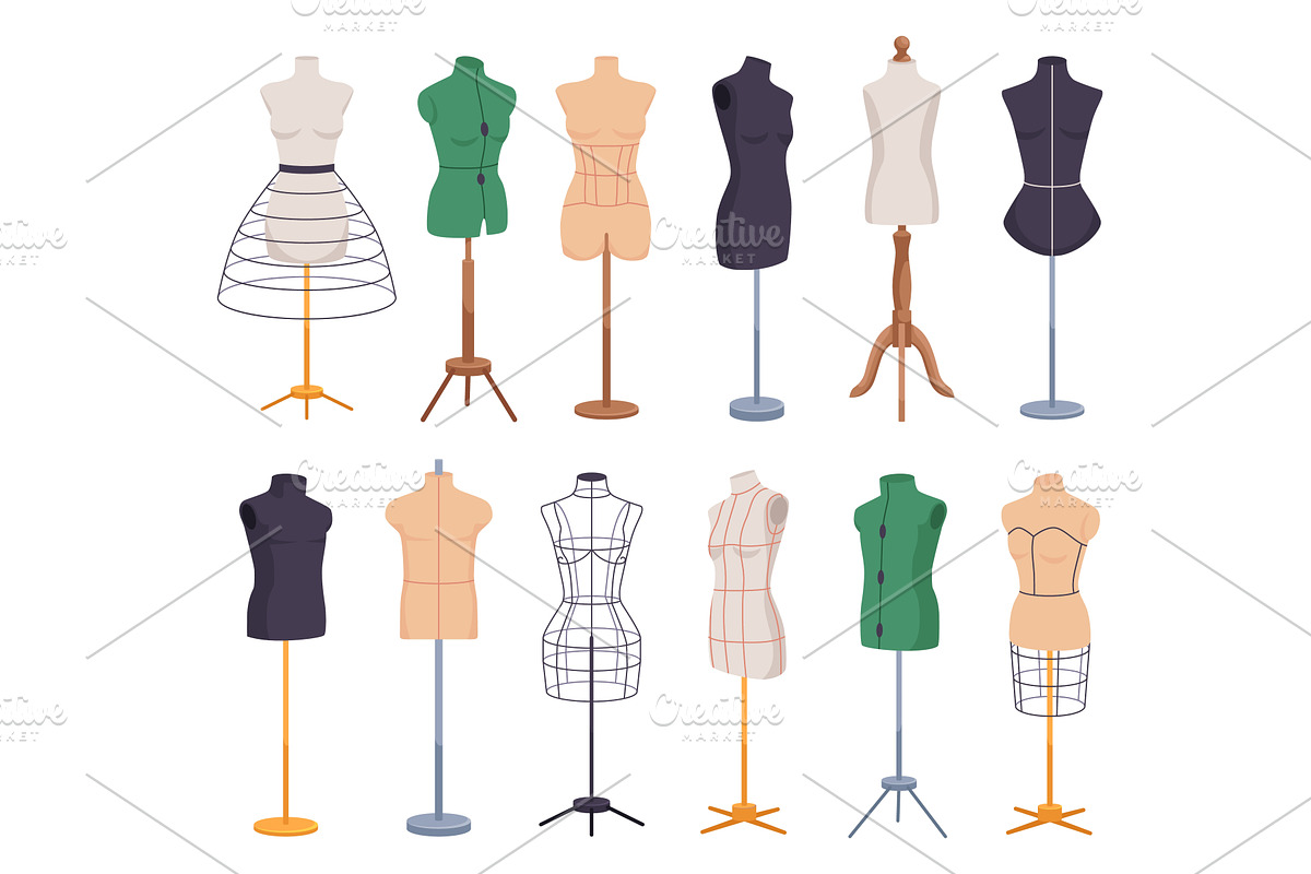 Cartoon tailor mannequins. Mannequin, a Graphic by Stock-Smart-Start