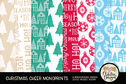 Christmas Cheer Monoprint Background, a Texture Graphic by Clikchic Designs (Thumbnail 1 of 5)