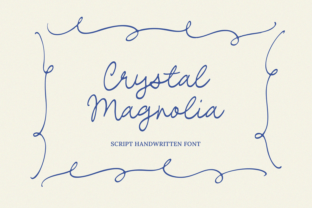 Crystal Magnolia Script Font, a Script Font by Seagulls Creative (Photo 1 of 11)
