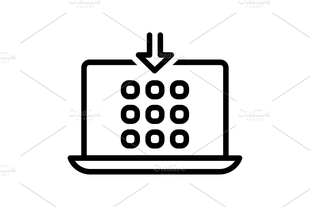 Inputs down black icon, an Outline Icon by Creative priyanka