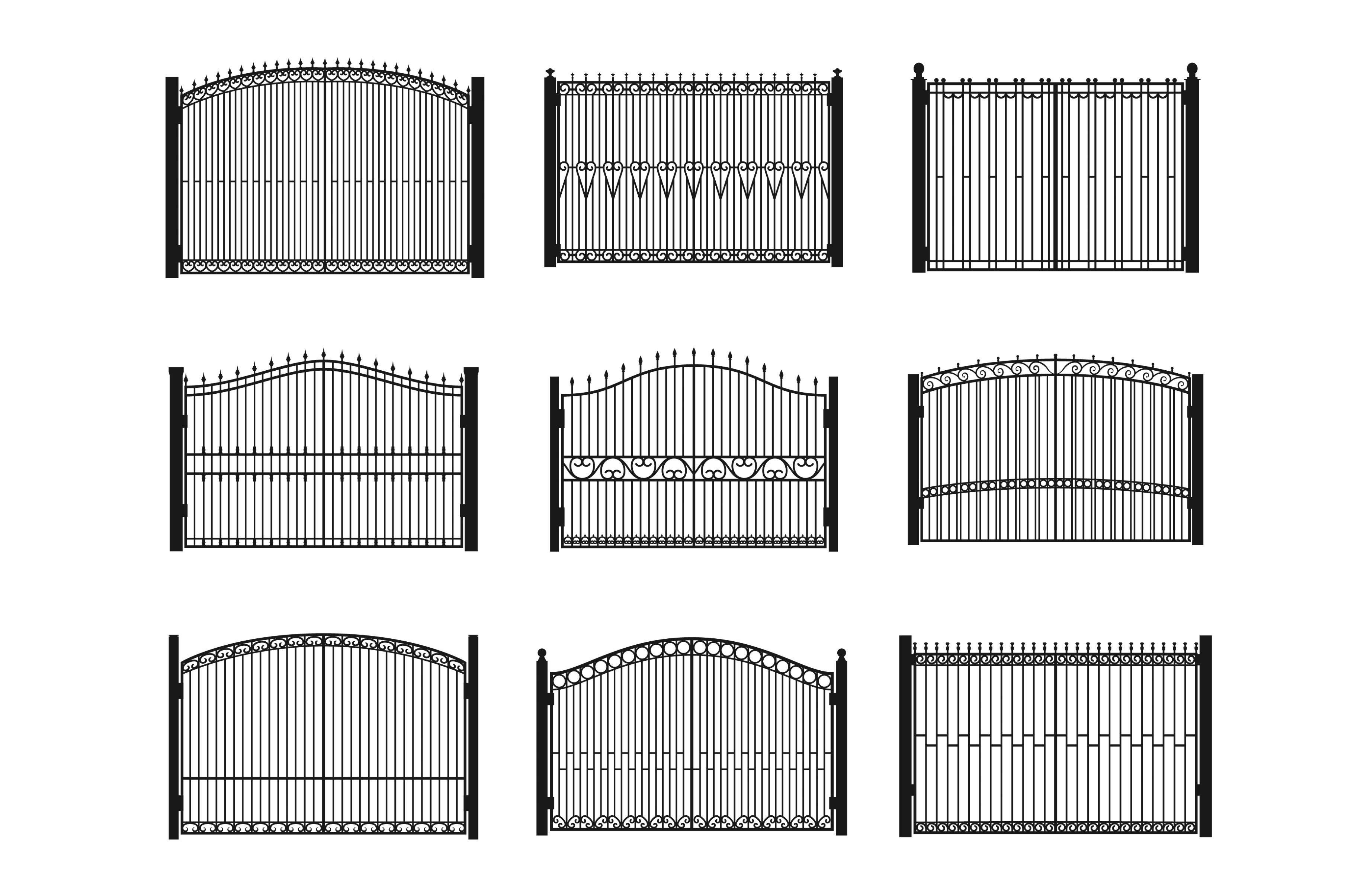 Iron Gates Metal Fences by Vector Tradition  Creative Market