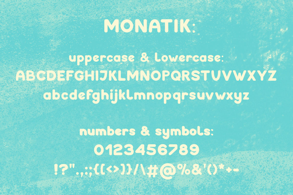 Monatik - sans serif font preview 3