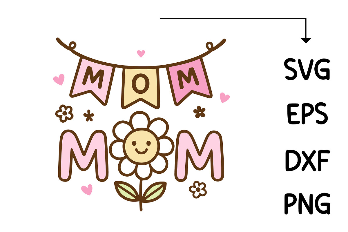 Cute Mom Banner SVG, an Object Graphic by Creative Art (Photo 2 of 6)