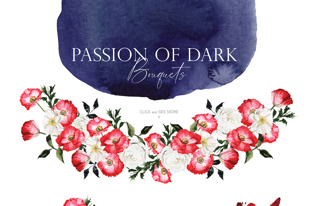 Watercolor flower - Passion of Dark, an Illustration by Beigetime (Photo 6 of 13)