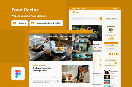 Eato - Food Recipe Landing Page V2, a Landing Page Template by twinstd
