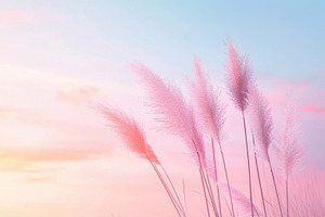 Soft pink grasses sway at sunset, a Photo by Beautiful things