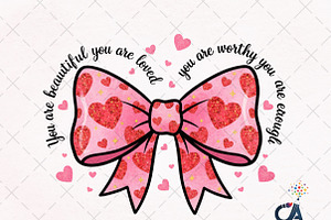 Watercolor Glitter Pink Bow PNG, an Illustration by Creative Art