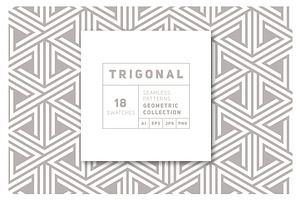 Trigonal Seamless Patterns Set