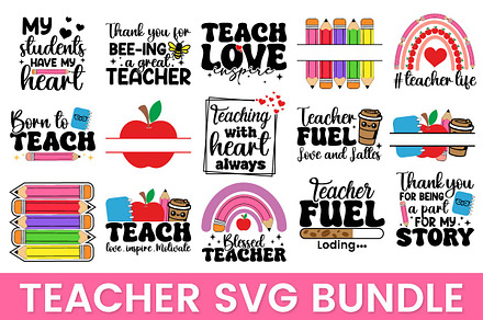 Teacher Svg Bundle Teacher Life PNG