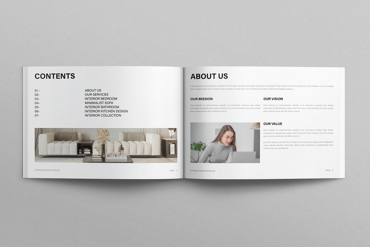Minimal Interior Design Landscape, a Brochure Template by E-Type (Photo 2 of 7)