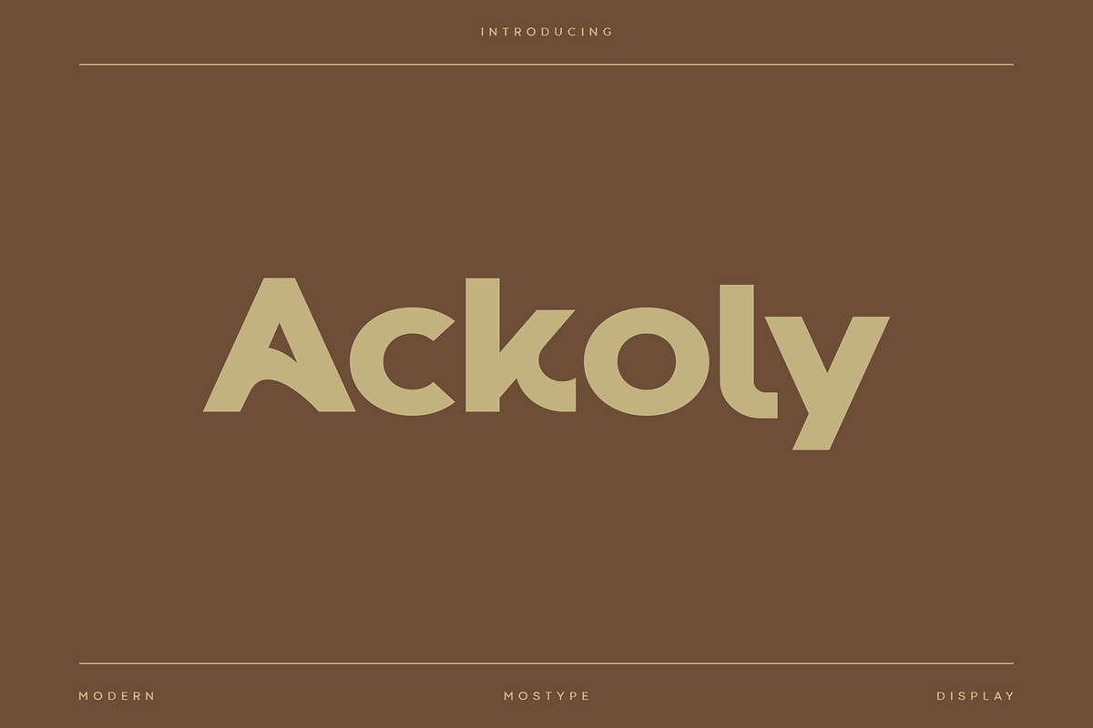 Ackoly - Modern Display Typeface, a Font by Letterna (Photo 1 of 4)