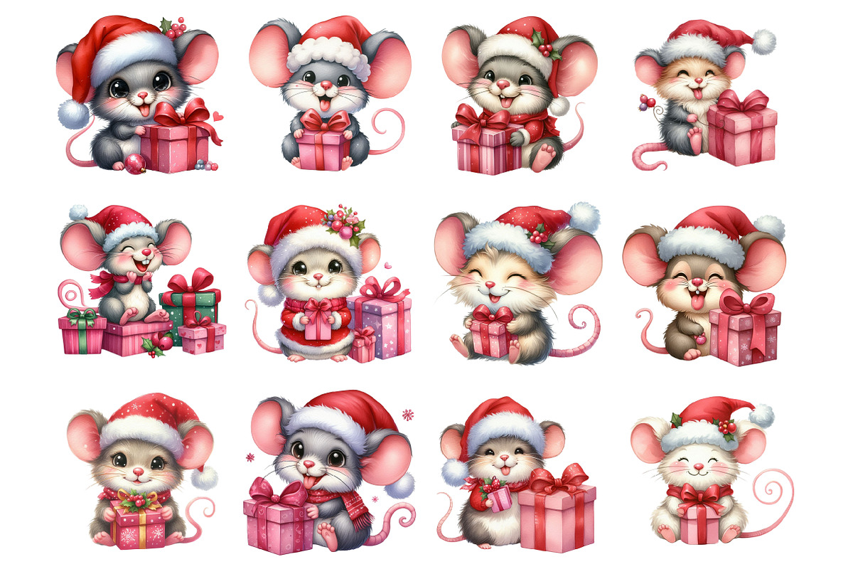 Funny Christmas Mouse, an Illustration by Design Market (Photo 3 of 4)