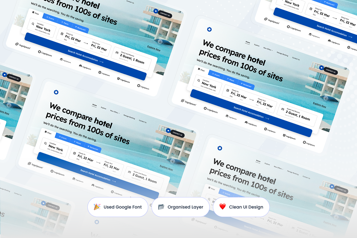 SuiteSpot Hotel Booking Hero Header, a Templates & Theme by SquidPixey (Photo 2 of 3)