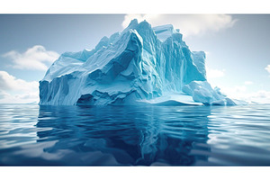 A Large Iceberg Floating In The