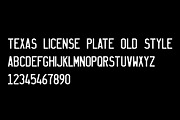 Texas Old style license plate font, a Sans Serif Font by frizio (Thumbnail 1 of 4)