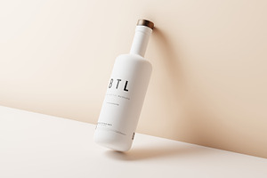 White Matte Bottle Mockups