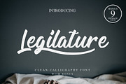 Legilature with BONUS, a Script Font by alphArtype (Thumbnail 1 of 7)