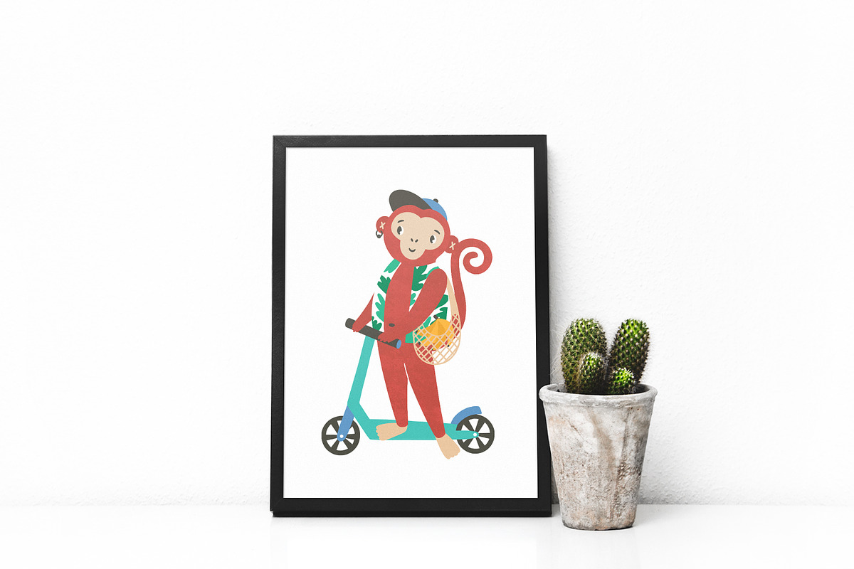 Cute animals with vehicles, an Animal Illustration by Good Studio (Photo 5 of 6)