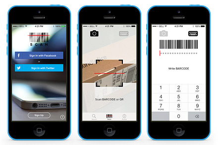 Scan App template PSD - iPhone 5 res