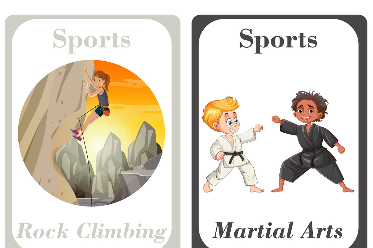 Sports Flash Cards for Kids, a Card Template by DigitalsDesigns (Photo 3 of 4)